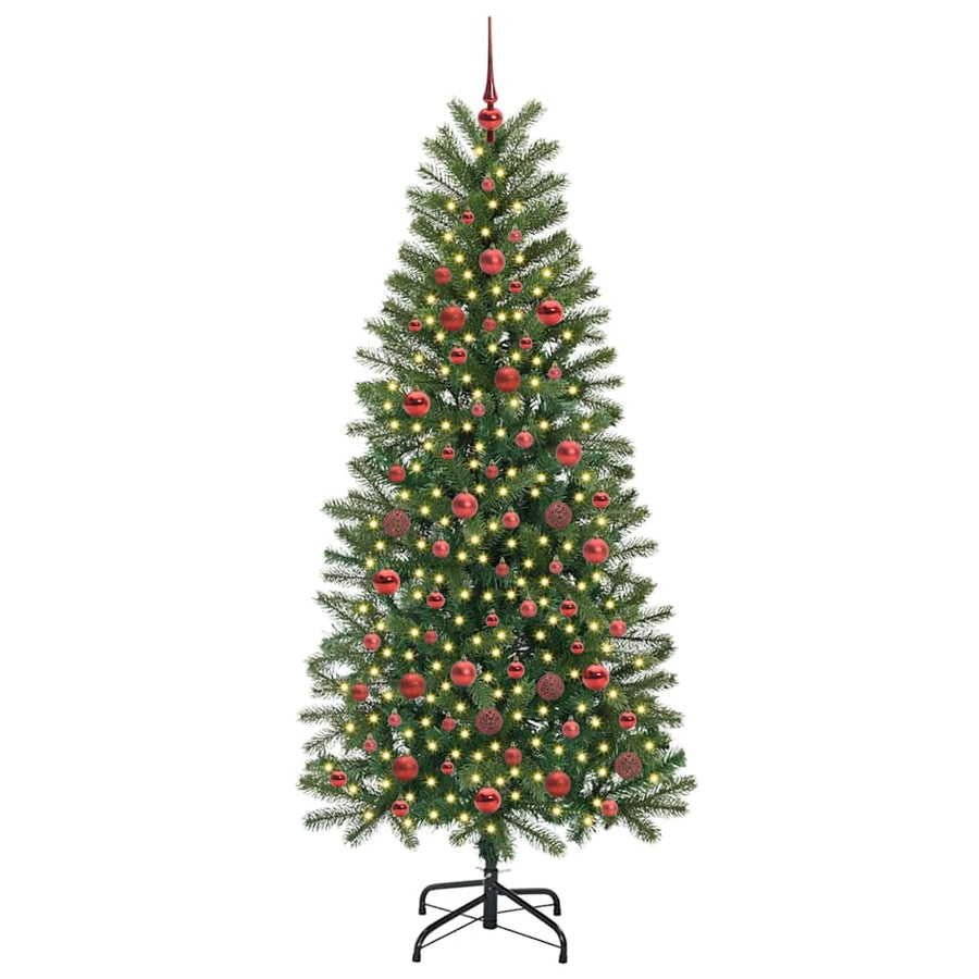 Kunstkerstboom met 300 LED met standaard Groen 180 cm PE en PVC
