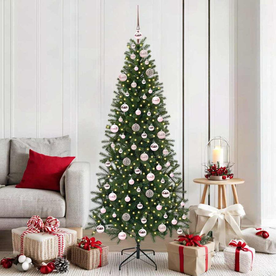 Kunstkerstboom met 300 LED met standaard Groen 180 cm PE en PVC