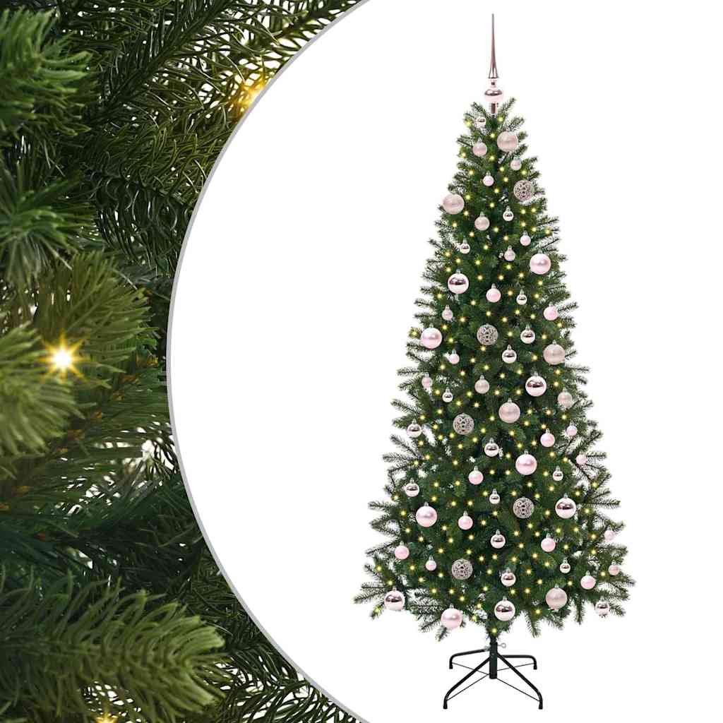 Kunstkerstboom met 300 LED met standaard Groen 180 cm PE en PVC