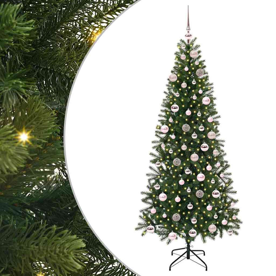 Kunstkerstboom met 300 LED met standaard Groen 180 cm PE en PVC