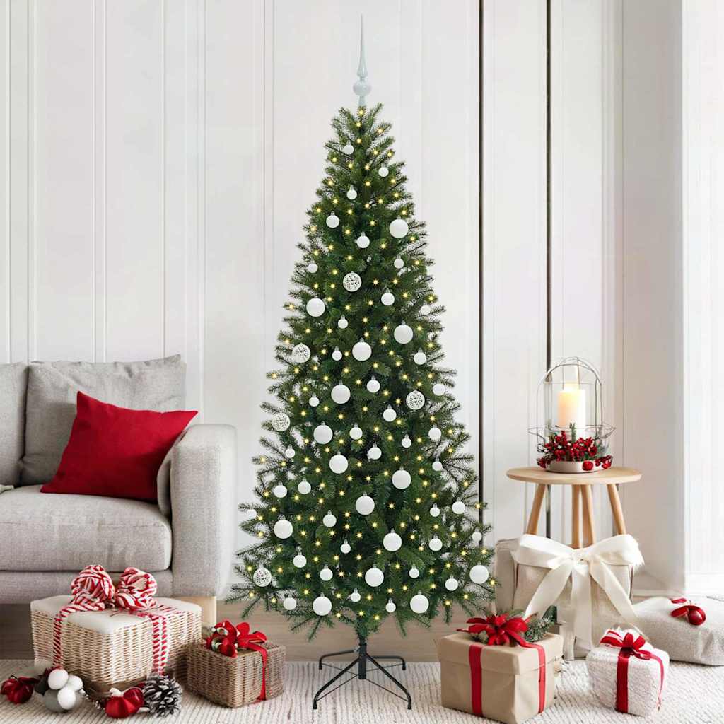 Kunstkerstboom met 300 LED met standaard Groen 180 cm PE en PVC