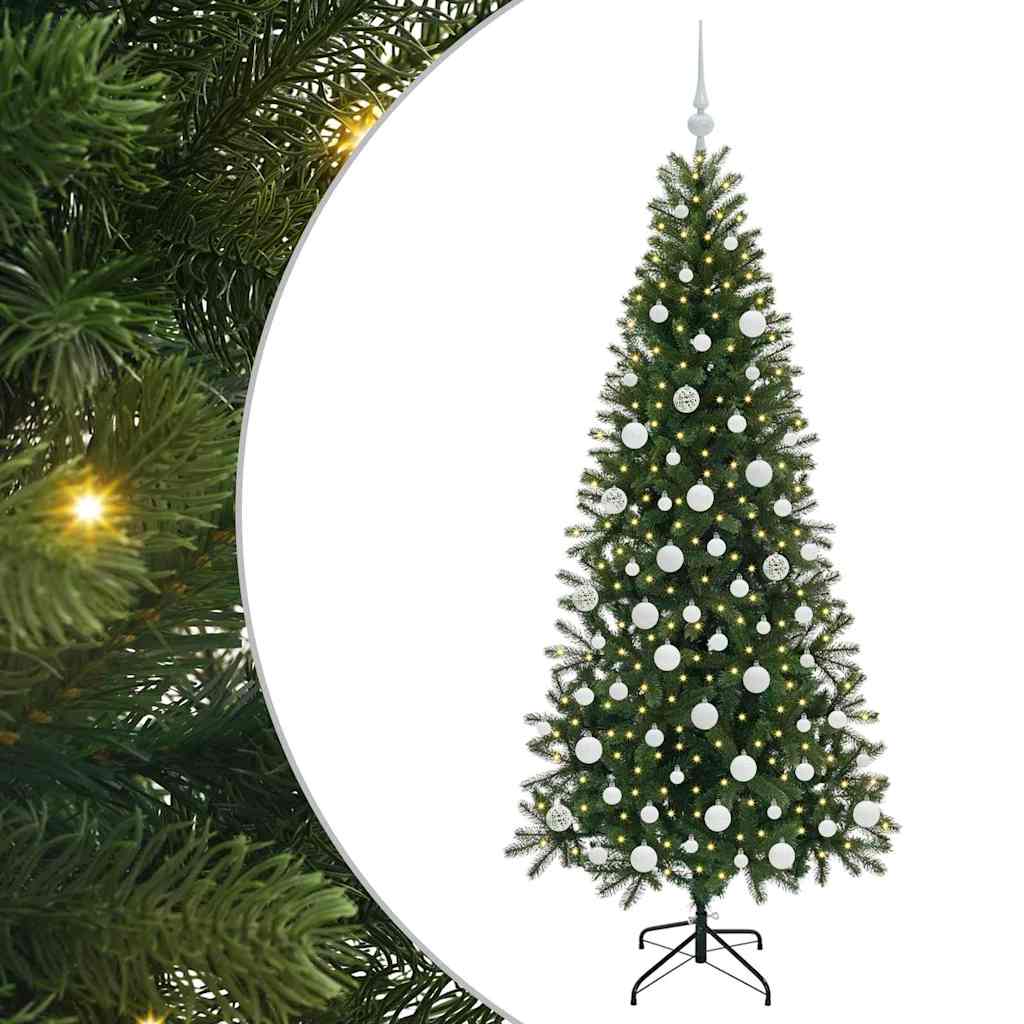 Kunstkerstboom met 300 LED met standaard Groen 180 cm PE en PVC