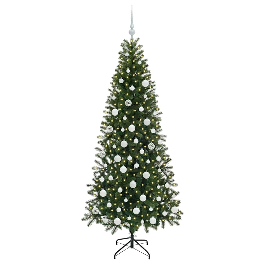 Kunstkerstboom met 300 LED met standaard Groen 180 cm PE en PVC