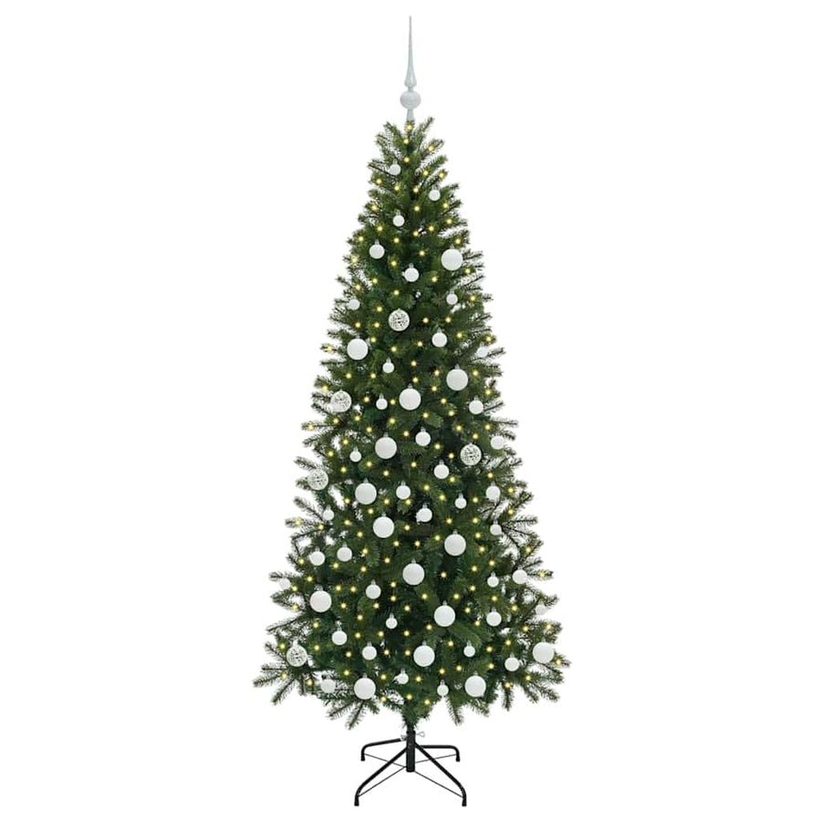 Kunstkerstboom met 300 LED met standaard Groen 180 cm PE en PVC