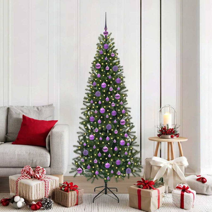 Kunstkerstboom met 300 LED met standaard Groen 180 cm PE en PVC