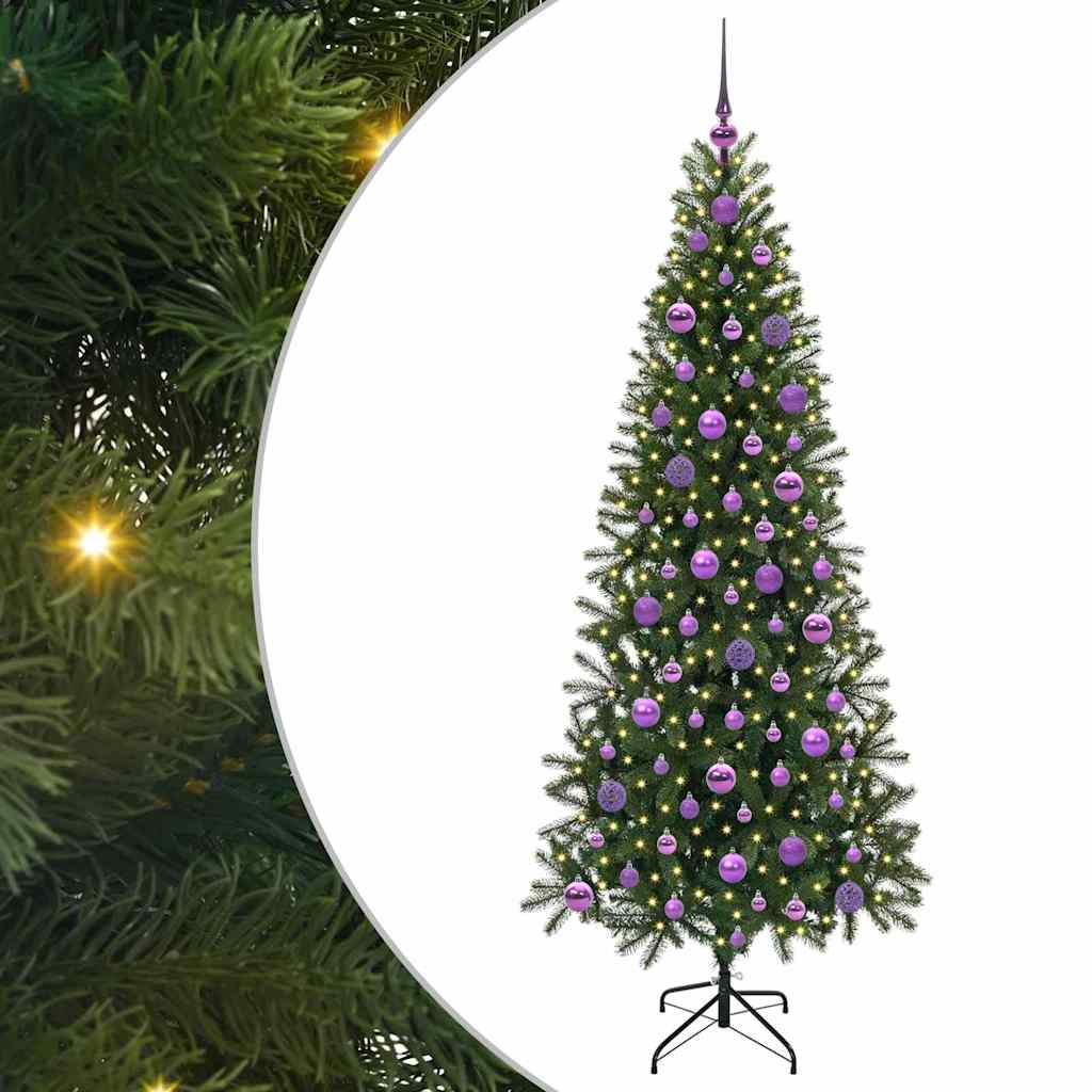 Kunstkerstboom met 300 LED met standaard Groen 180 cm PE en PVC