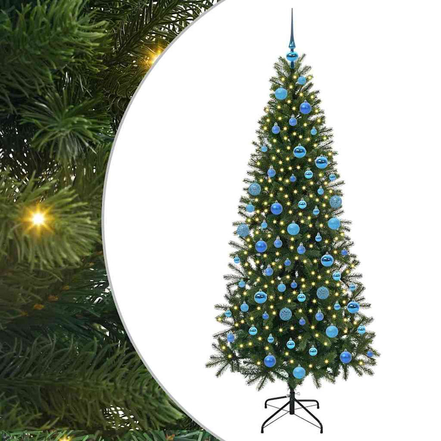 Kunstkerstboom met 300 LED met standaard Groen 180 cm PE en PVC