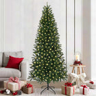 Artificial Christmas Tree with 300 LEDs with Stand Green 210 cm PE and PVC