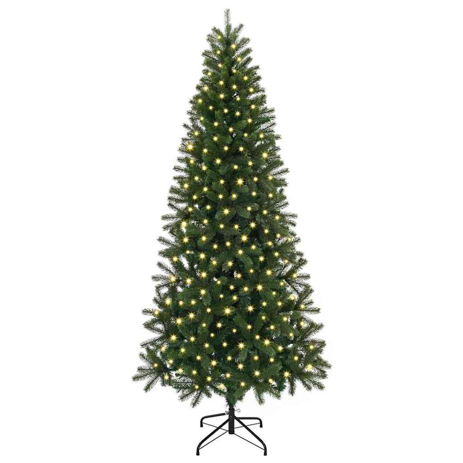 Kunstkerstboom met 300 LED met standaard Groen 210 cm PE en PVC