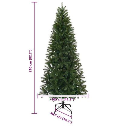 Kunstkerstboom met 300 LED met standaard Groen 210 cm PE en PVC