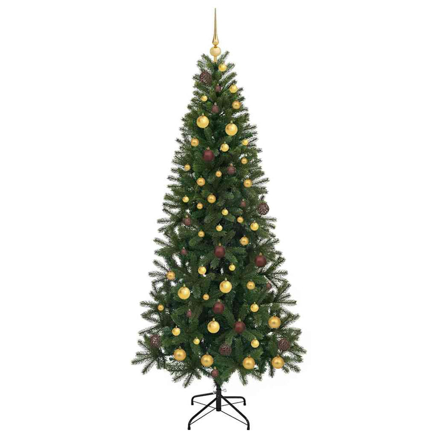 Kunstkerstboom met 300 LED met standaard Groen 210 cm PE en PVC