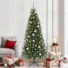 Artificial Christmas tree with 300 LEDs and stand Green 210 cm PE and PVC