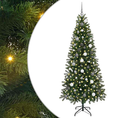 Kunstkerstboom met 300 LED met standaard Groen 210 cm PE en PVC