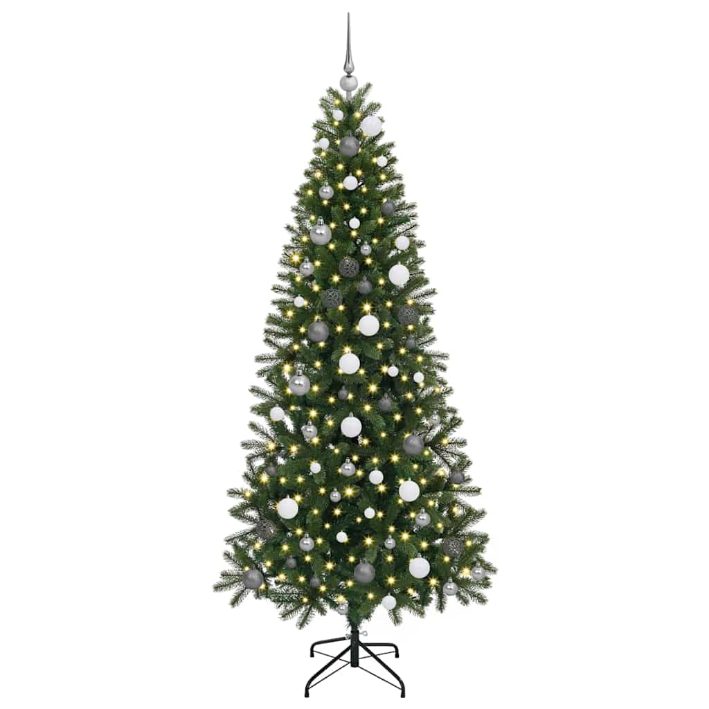 Kunstkerstboom met 300 LED met standaard Groen 210 cm PE en PVC