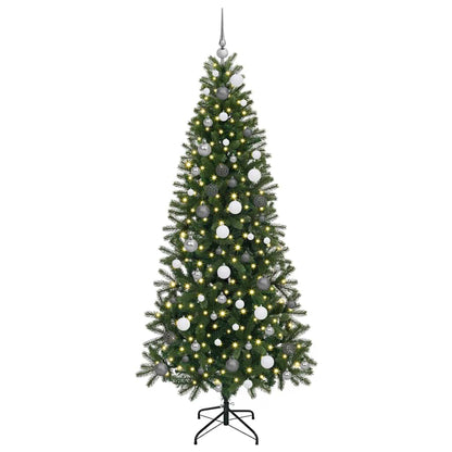 Kunstkerstboom met 300 LED met standaard Groen 210 cm PE en PVC