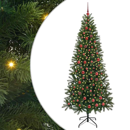 Kunstkerstboom met 300 LED met standaard Groen 210 cm PE en PVC