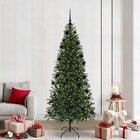 Artificial Christmas Tree with 300 LEDs with Stand Green 210 cm PE and PVC
