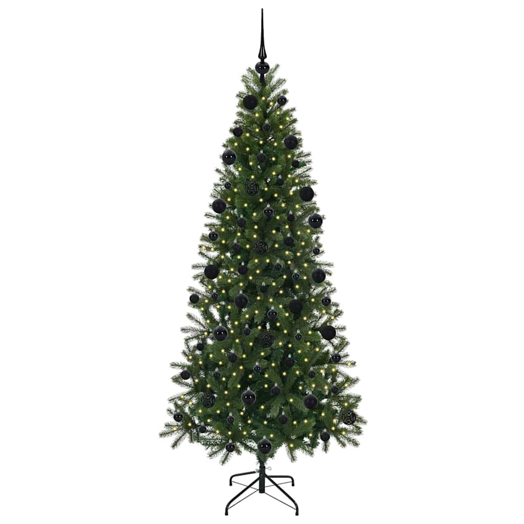 Kunstkerstboom met 300 LED met standaard Groen 210 cm PE en PVC