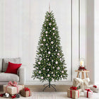 Artificial Christmas Tree with 300 LEDs with Stand Green 210 cm PE and PVC