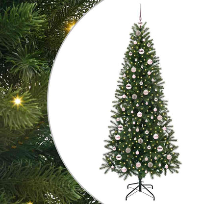 Kunstkerstboom met 300 LED met standaard Groen 210 cm PE en PVC