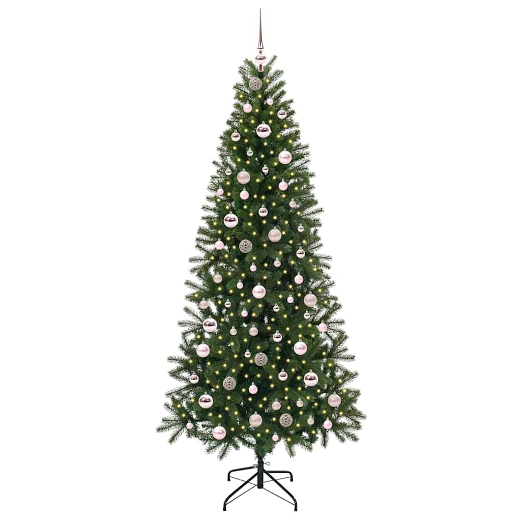 Kunstkerstboom met 300 LED met standaard Groen 210 cm PE en PVC