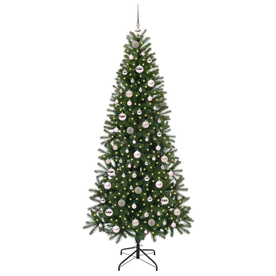 Kunstkerstboom met 300 LED met standaard Groen 210 cm PE en PVC