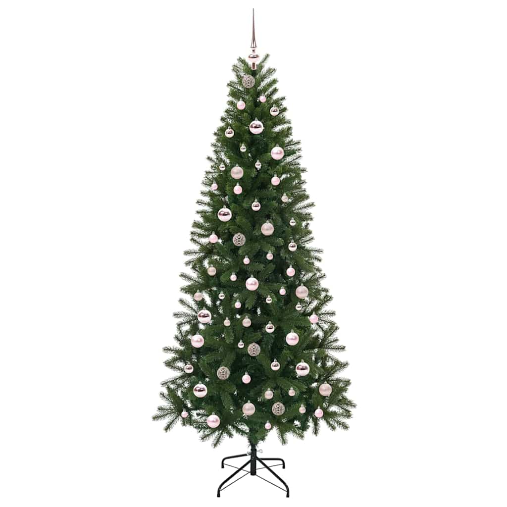 Kunstkerstboom met 300 LED met standaard Groen 210 cm PE en PVC