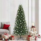 Artificial Christmas tree with 300 LEDs and stand Green 210 cm PE and PVC