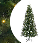 Artificial Christmas tree with 300 LEDs and stand Green 210 cm PE and PVC