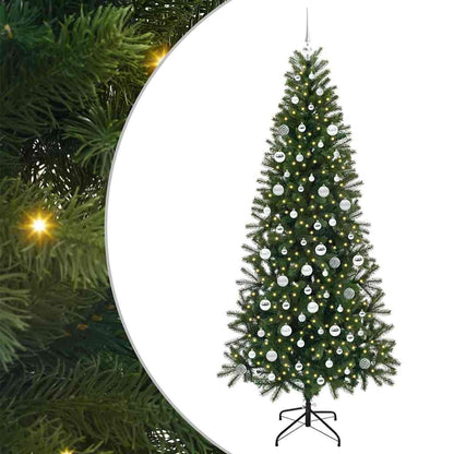 Kunstkerstboom met 300 LED met standaard Groen 210 cm PE en PVC