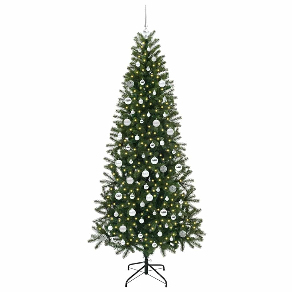Kunstkerstboom met 300 LED met standaard Groen 210 cm PE en PVC