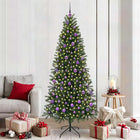 Artificial Christmas tree with 300 LEDs and stand Green 210 cm PE and PVC