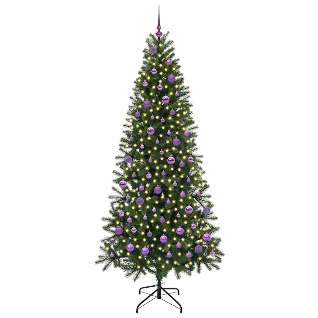 Kunstkerstboom met 300 LED met standaard Groen 210 cm PE en PVC