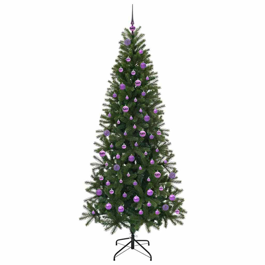 Kunstkerstboom met 300 LED met standaard Groen 210 cm PE en PVC