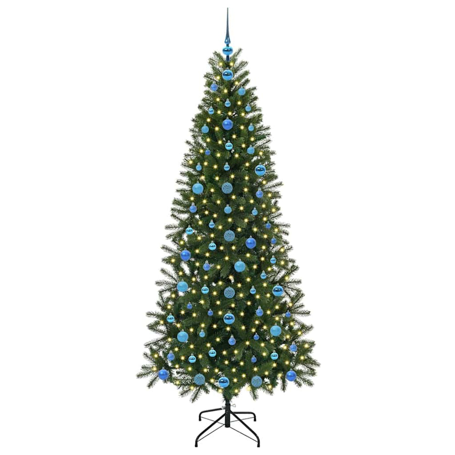 Kunstkerstboom met 300 LED met standaard Groen 210 cm PE en PVC