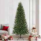 Artificial Christmas Tree with 300 LEDs with Stand Green 240 cm PE and PVC