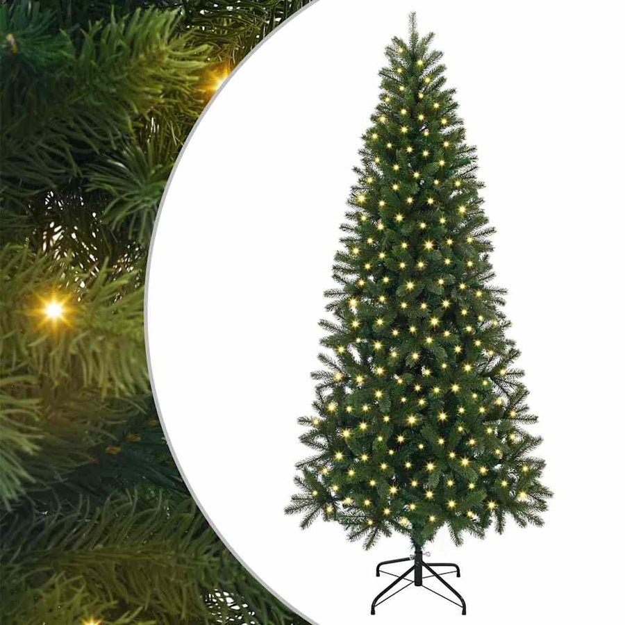 Kunstkerstboom met 300 LED met standaard Groen 240 cm PE en PVC