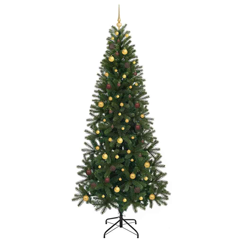 Kunstkerstboom met 300 LED met standaard Groen 240 cm PE en PVC