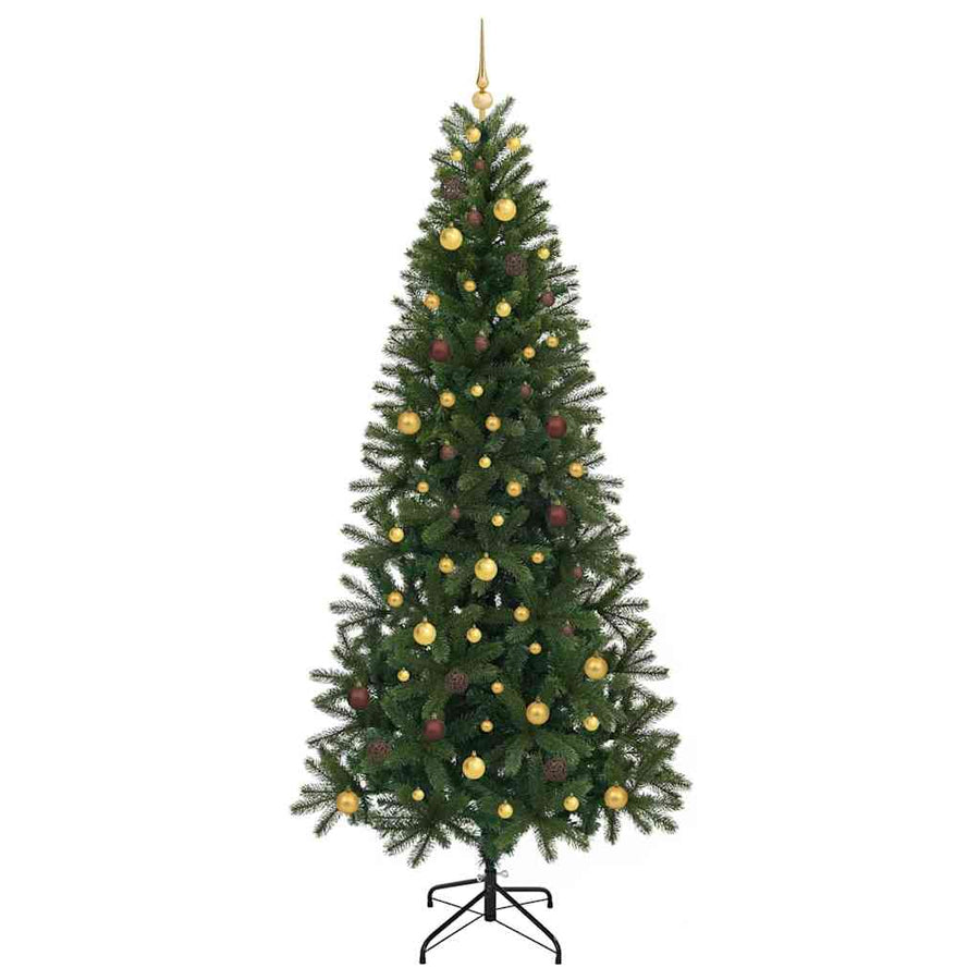 Kunstkerstboom met 300 LED met standaard Groen 240 cm PE en PVC