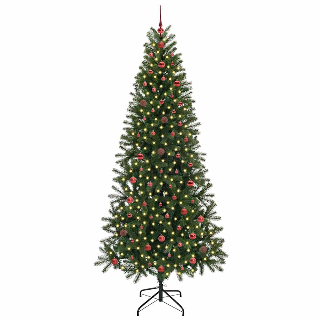Kunstkerstboom met 300 LED met standaard Groen 240 cm PE en PVC