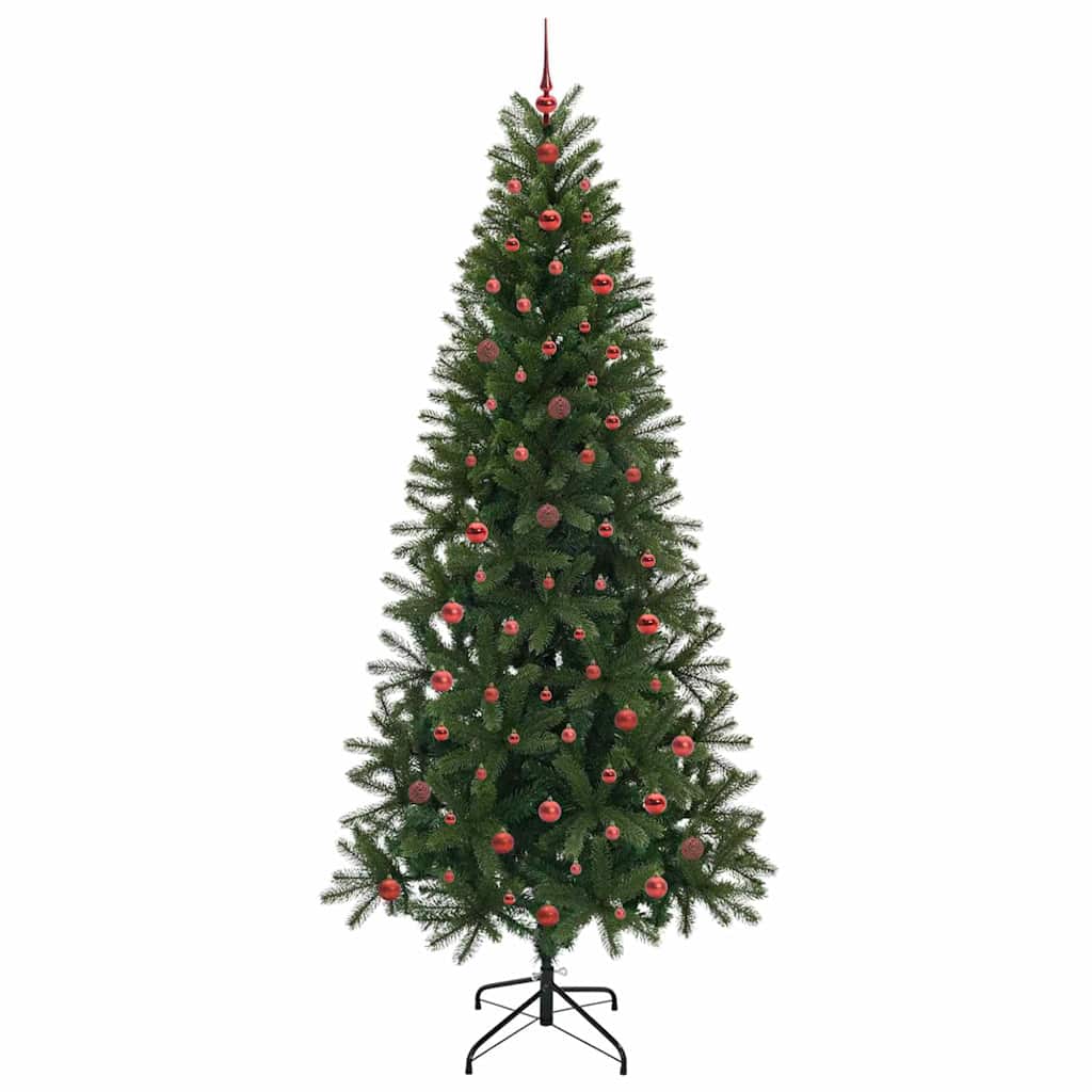 Kunstkerstboom met 300 LED met standaard Groen 240 cm PE en PVC
