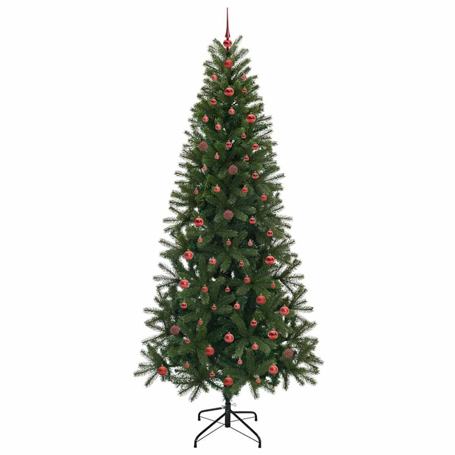 Kunstkerstboom met 300 LED met standaard Groen 240 cm PE en PVC