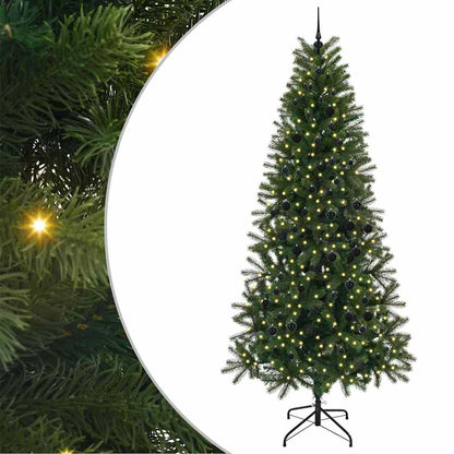 Kunstkerstboom met 300 LED met standaard Groen 240 cm PE en PVC