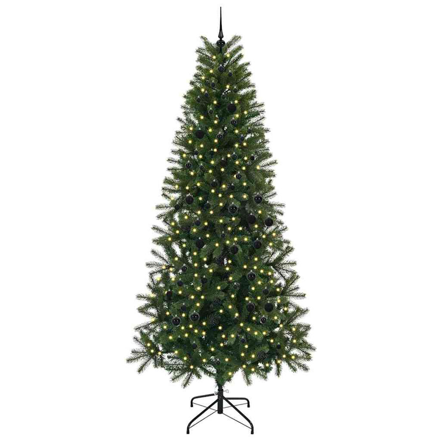 Kunstkerstboom met 300 LED met standaard Groen 240 cm PE en PVC