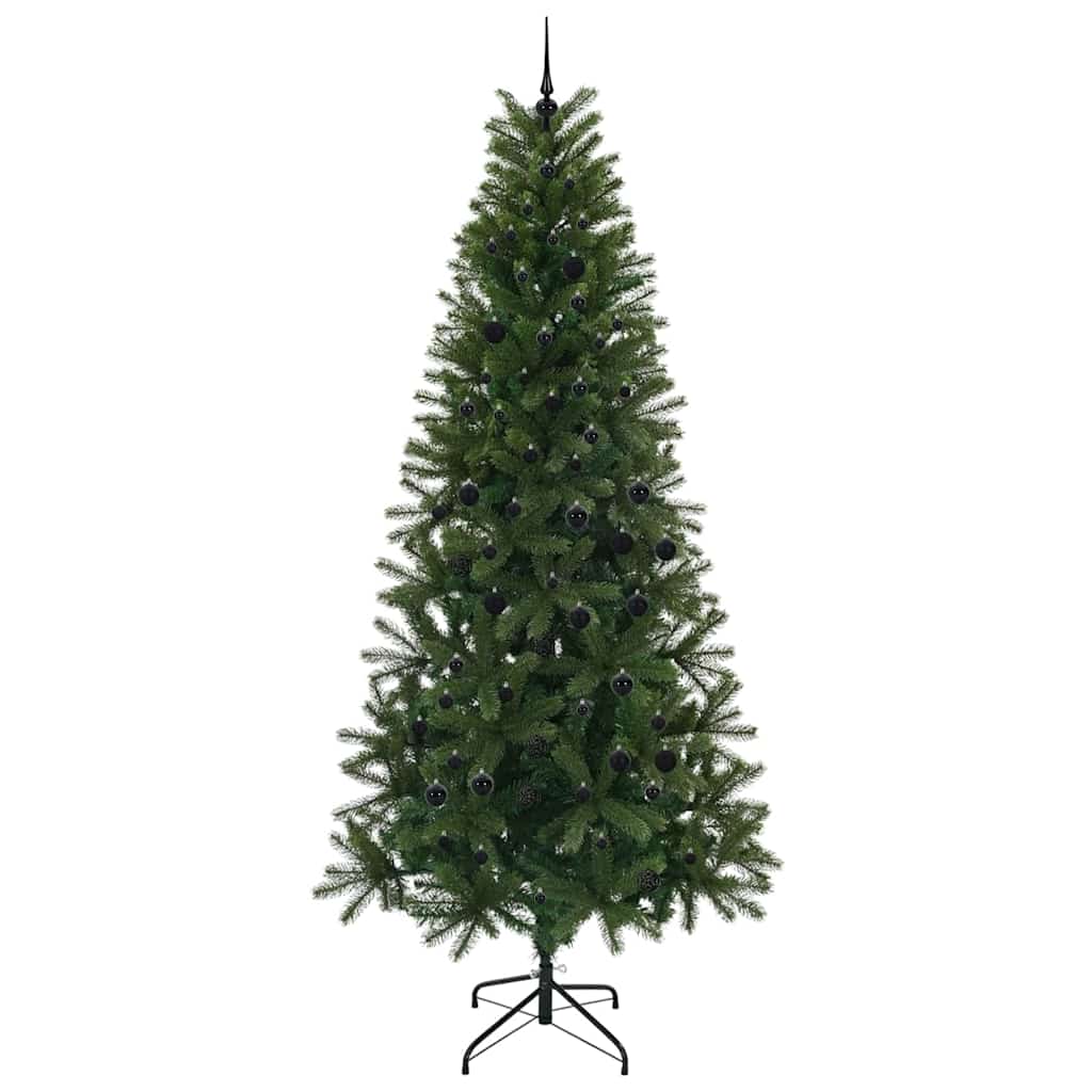 Kunstkerstboom met 300 LED met standaard Groen 240 cm PE en PVC