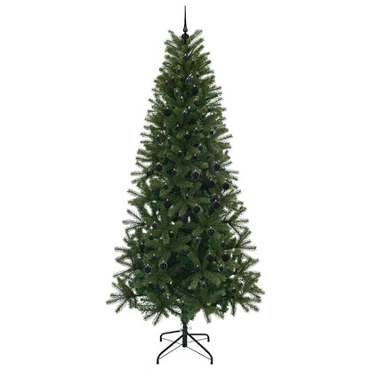 Kunstkerstboom met 300 LED met standaard Groen 240 cm PE en PVC