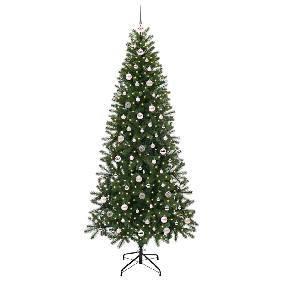 Kunstkerstboom met 300 LED met standaard Groen 240 cm PE en PVC