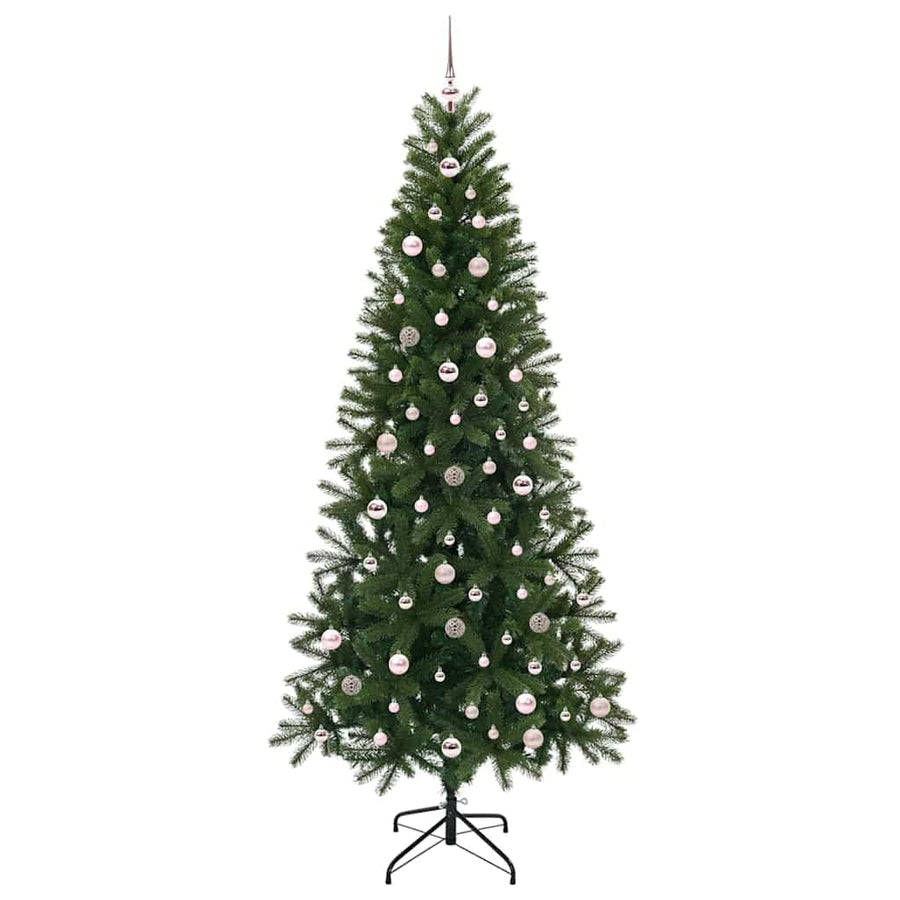 Kunstkerstboom met 300 LED met standaard Groen 240 cm PE en PVC