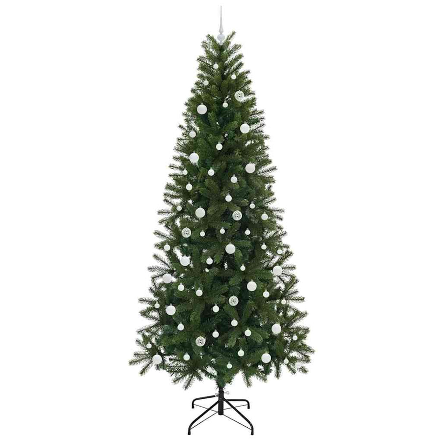 Kunstkerstboom met 300 LED met standaard Groen 240 cm PE en PVC