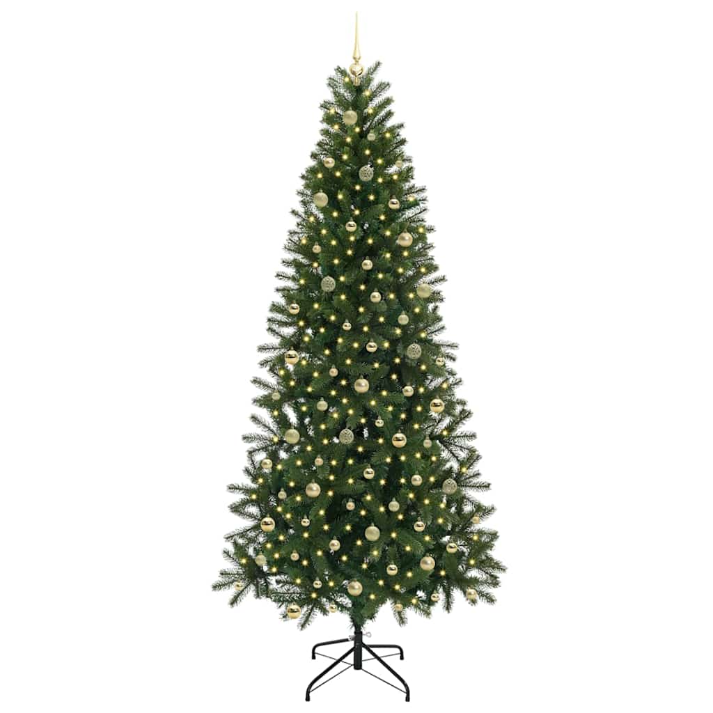 Kunstkerstboom Met 300 Led Met Standaard Groen Pe En Pvc 240 cm